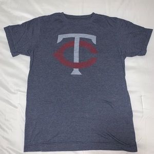 Twins Blue Short Sleeve Shirt Medium